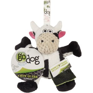 goDog Silent Squeak Flips Dog Toy - Monkey/Ra