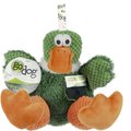 GoDog Checkers Sitting Duck Squeaker Dog Toy, Green, Large