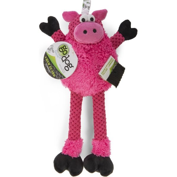 GoDog Action Plush Lizard Animated Squeaker Dog Toy, Purple, Medium