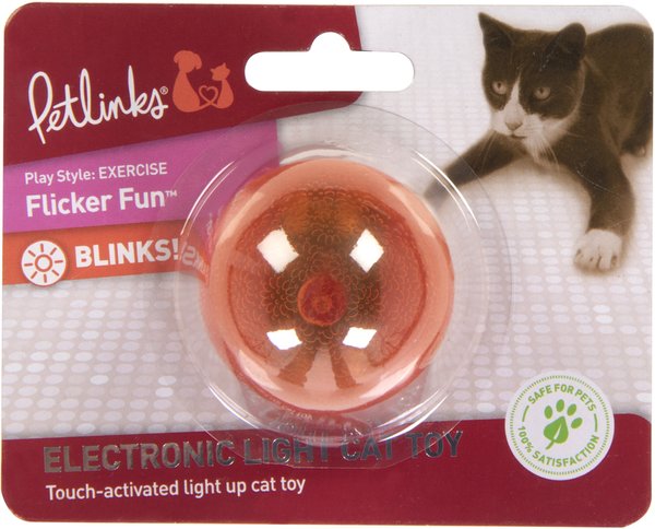 Petlinks Flicker Fun Electronic Light Ball Cat Toy, Green, Small slide 1 of 6