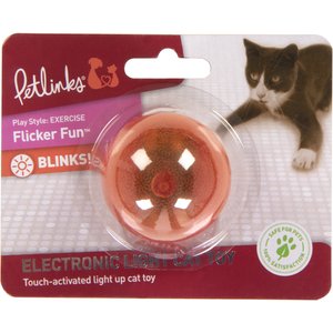 Petlinks Flicker Fun Electronic Light Ball Cat Toy, Green, Small