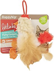 Petlinks Flying Chicken Electronic Sound Launcher Cat Toy, Natural, Medium