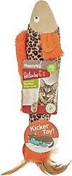 Petlinks Fun Fins Crinkle Silvervine Kicker Cat Toy, Brown, Large