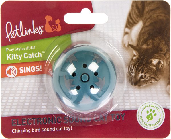 Petlinks Kitty Catch Electronic Sound Ball Cat Toy, Orange, Small slide 1 of 6