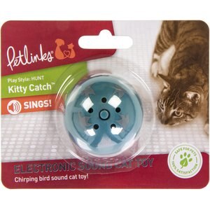 Petlinks Kitty Catch Electronic Sound Ball Cat Toy, Orange, Small