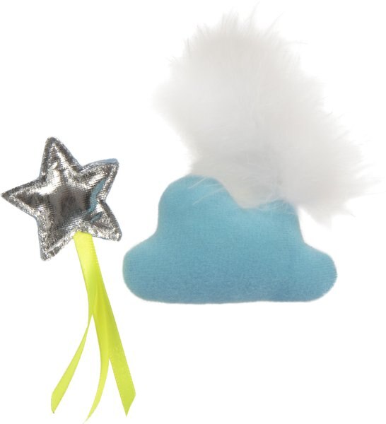 SmartyKat Twinkle Time Cloud & Star Electronic Light Toy & Plush Cat Toy, Small, 2 count slide 1 of 5