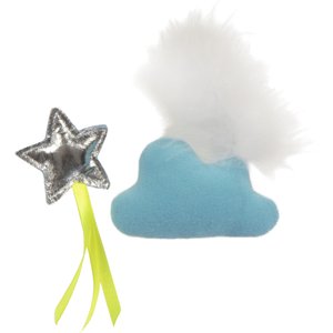 SmartyKat Twinkle Time Cloud & Star Electronic Light Toy & Plush Cat Toy, Small, 2 count