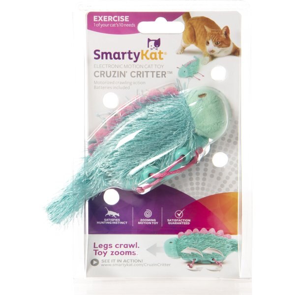 SmartyKat Race 'N Chase Electronic Remote Control Mouse Cat Toy, Orange, Medium