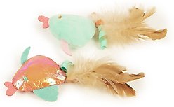 SmartyKat Silly Swimmers Plush Catnip Cat Toy, Orange, Small, 2 count