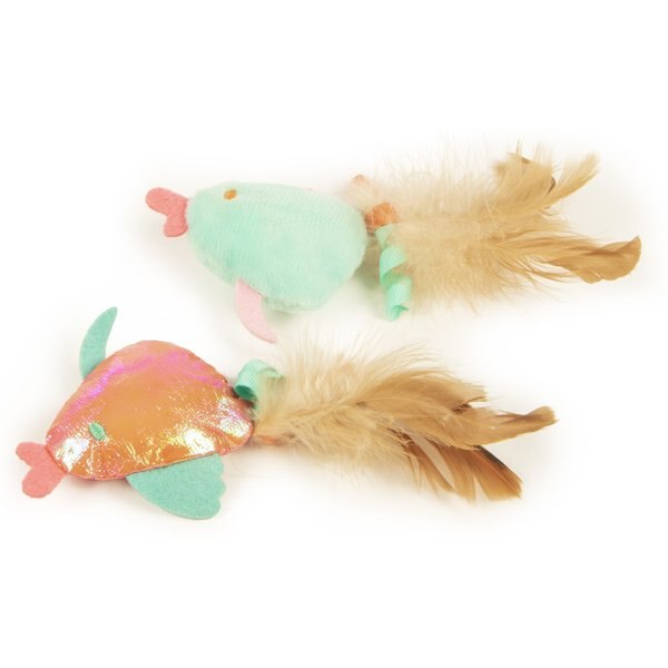 SMARTYKAT Fishy Fun Crinkle Catnip Cat Mat Toy