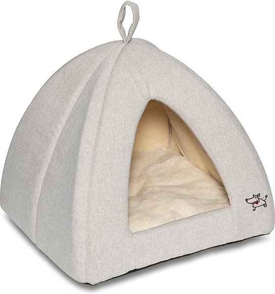 Best Pet Supplies Dog & Cat Soft Tent-Bed, Sand Linen, X-Large slide 1 of 5