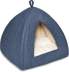 Best Pet Supplies Dog & Cat Soft Tent-Bed, Navy, Medium