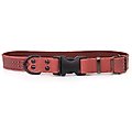 Euro-Dog Celtic Sport Style Luxury Leather Dog Collar, Coral, Small