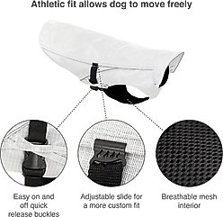 Kurgo Halifax Dog Rain Shell, Stormy White, Small slide 2 of 7