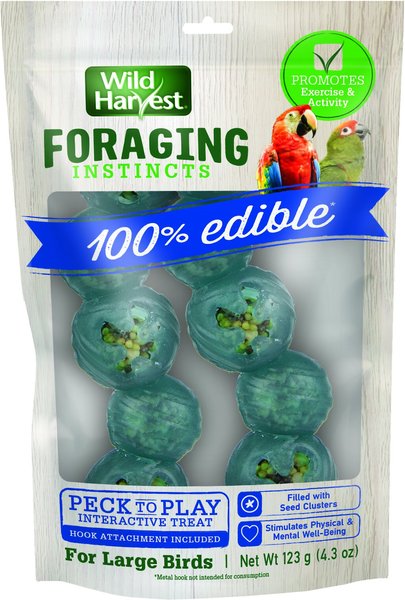Wild Harvest Foraging Instincts Peck n' Play Interactive Large Bird Treat, 4.3-oz bag, 2 count slide 1 of 8