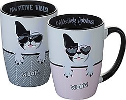 Pounce + Fetch Sip of Art Furry Friends Ceramic Coffee Mug Set, 15-oz, Style Varies
