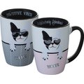 Pounce + Fetch Sip of Art Furry Friends Ceramic Coffee Mug Set, 15-oz, Style Varies