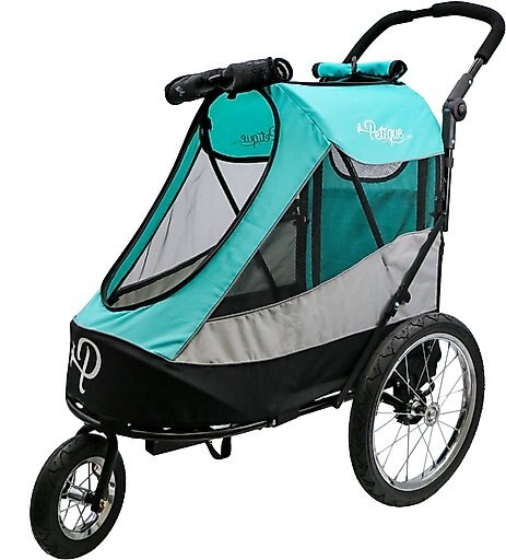 Petique Trailblazer Reflective Dog & Cat Bike Jogger, Neptune