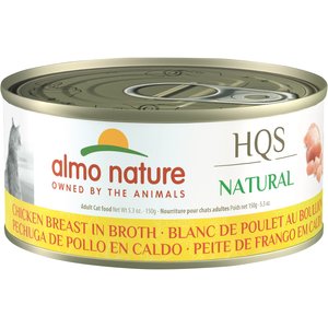 Almo Nature HQS Natural Chicken Breast in Broth Grain-Free Canned Cat Food, 5.29-oz, case of 24