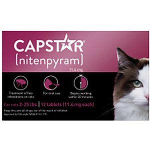 Capstar Flea Oral Treatment for Cats, 2-25 lbs, 12 Tablets