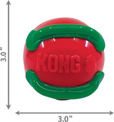 KONG Holiday Jaxx Brights Ball Dog Toy, Color Varies slide 2 of 5