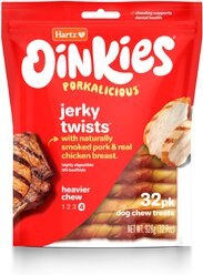 Hartz Oinkies Porkalicious Jerky Chicken Natural Chew Dog Treats, 32 count