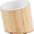 Frisco Slanted Non-Skid Elevated Bamboo Melamine Bowl with Bamboo Stand, 3 Cup