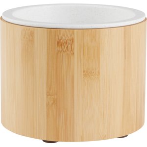 Frisco Elevated Non-Skid Bamboo Melamine Bowl with Bamboo Stand, 3 Cup