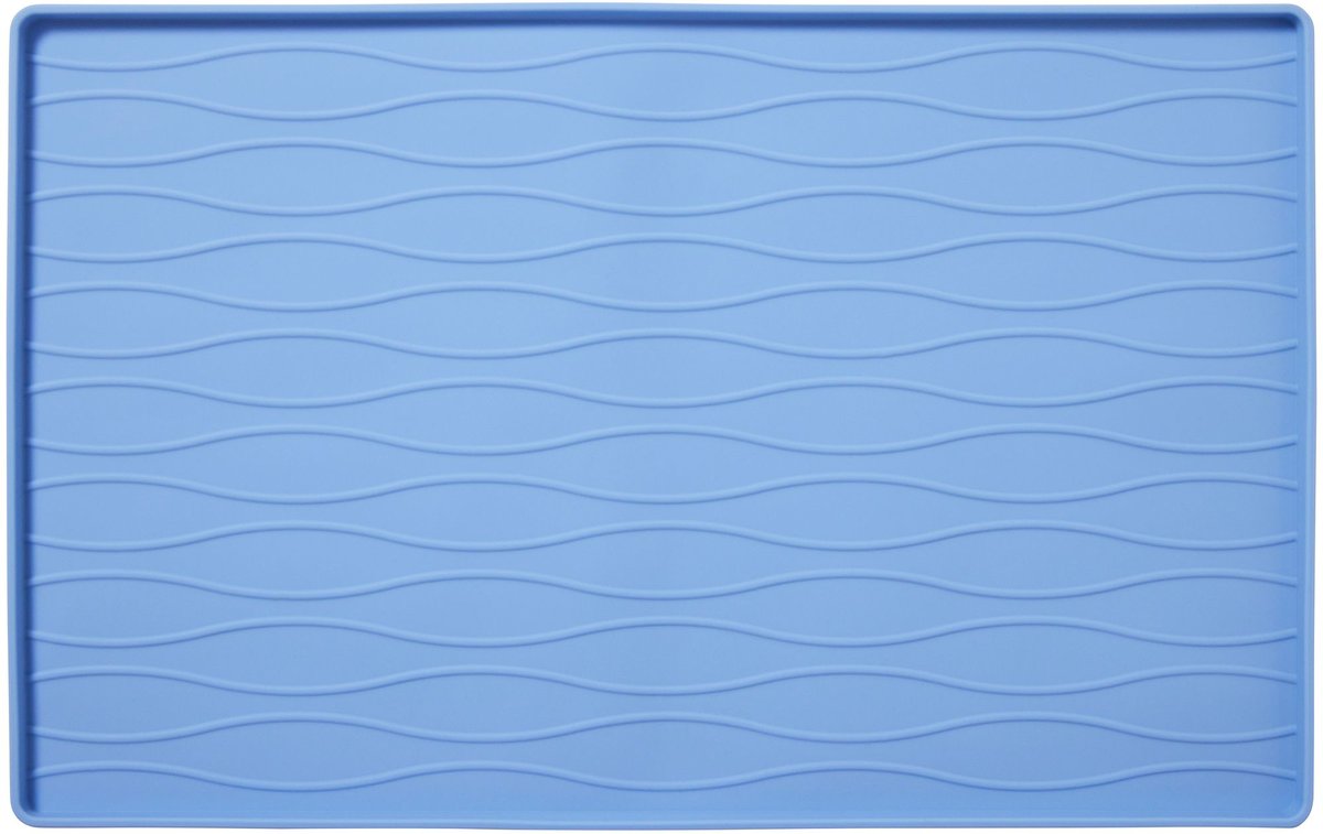FRISCO Silicone Dog & Cat Food Mat, Blue, Large