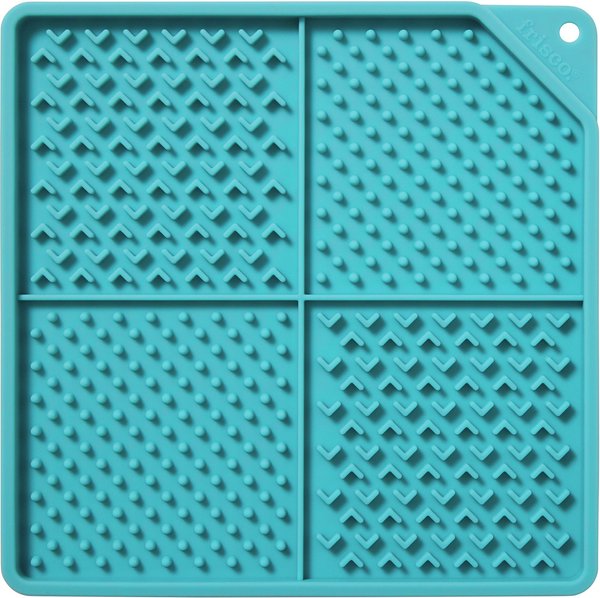 Frisco Square Silicone Dog & Cat Lick Mat, Teal slide 1 of 7
