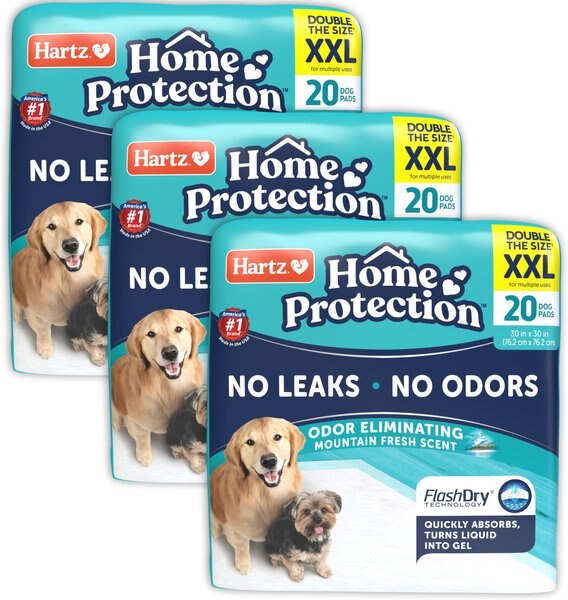 Hartz Home Protection Mountain Fresh Scent Odor Eliminating Dog Pads, XX-Large, 60 count slide 1 of 10