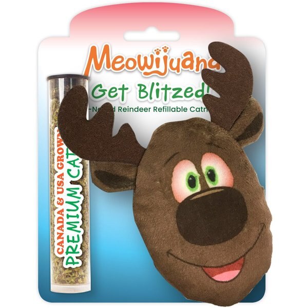 Meowijuana Get a Rise Balloon Refillable Plush Cat Toy with Catnip