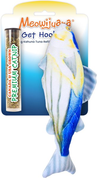 Meowijuana Get Hooked Big Kahuna Tuna Refillable Plush Cat Toy with Catnip