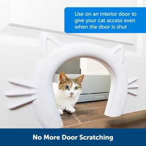 PetSafe Durable Interior Cat Door, Up to 20-lbs, ​​​​​​​White