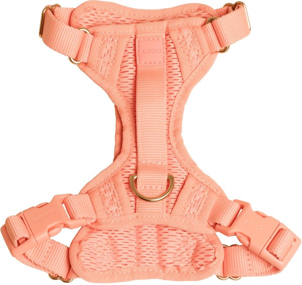 AWOO Huggie Front Clip Dog Harness, Peach, Medium 20 to 29in chest