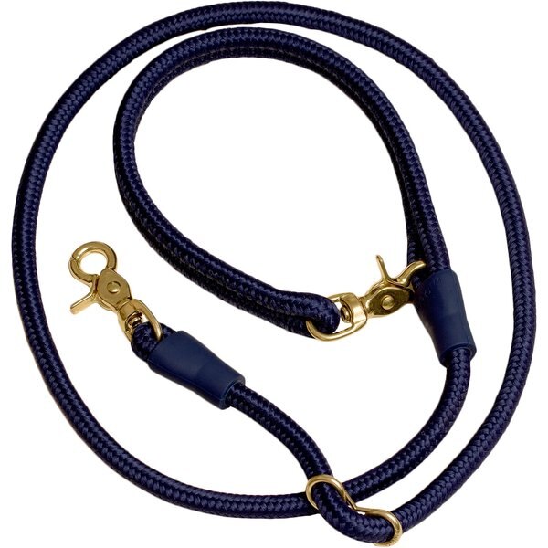 DOGS MY LOVE 6 Way European Multifunctional Leather Dog Leash, Black, 8