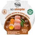 Nutro So Simple Meal Complement Chicken Recipe in Bone Broth Grain-Free Wet Dog Food Topper, 2-oz tray, case of 10