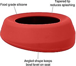 Kurgo Splash Free Wander Dog Water Bowl, Red, 24-oz slide 2 of 9