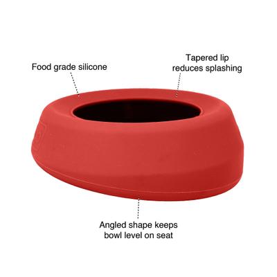 Show full view: Kurgo Splash Free Wander Dog Water Bowl, Red, 24-oz slide 2 of 11