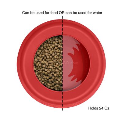 Show full view: Kurgo Splash Free Wander Dog Water Bowl, Red, 24-oz slide 3 of 11