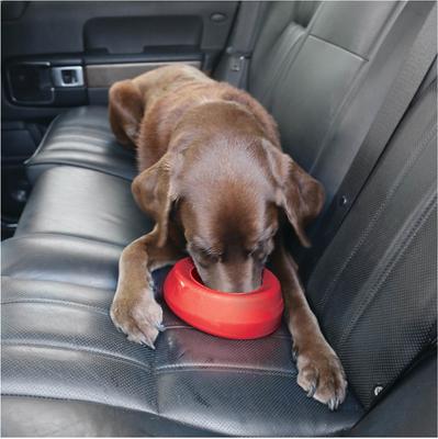 Show full view: Kurgo Splash Free Wander Dog Water Bowl, Red, 24-oz slide 6 of 11