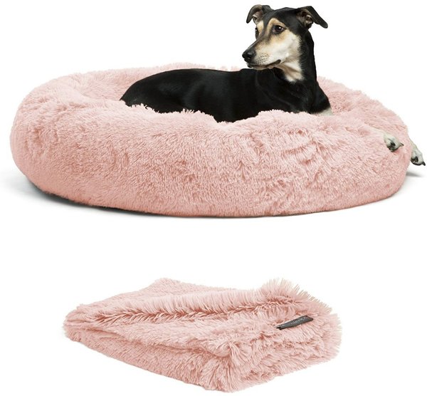 Best Friends by Sheri The Original Calming Donut Cat & Dog Bed & Throw Blanket, Cotton Candy, Large slide 1 of 5