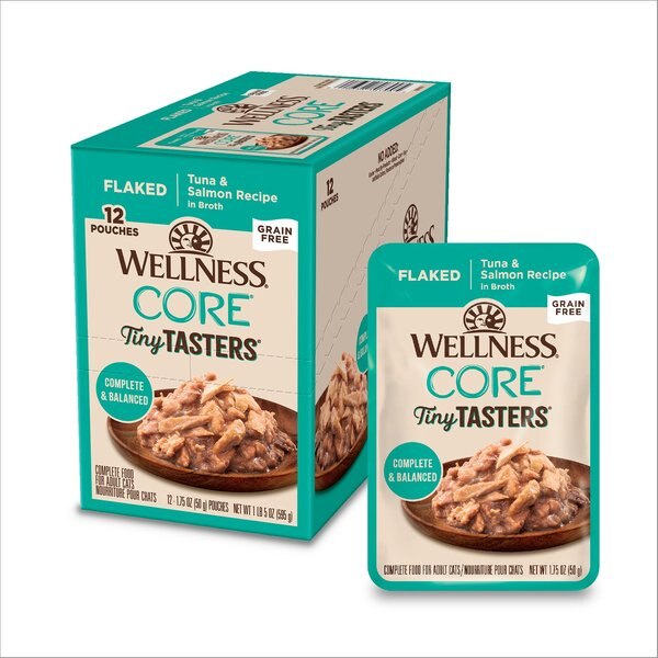 Wellness TruFood Flaked Salmon & Tuna in Broth Grain-Free Cat Food Topper