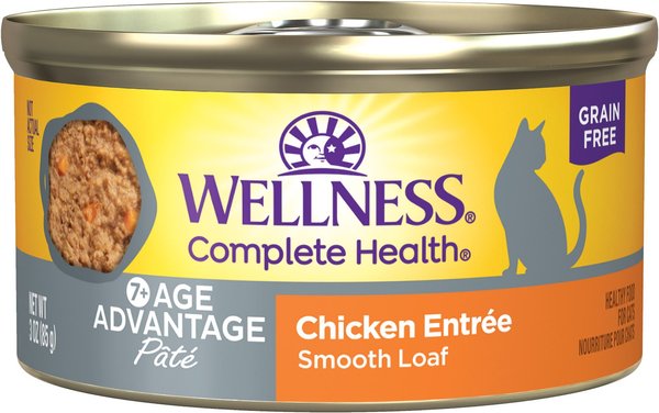 Wellness Complete Health Age Advantage Chicken Pate Wet Cat Food, 3-oz, 24 count slide 1 of 9