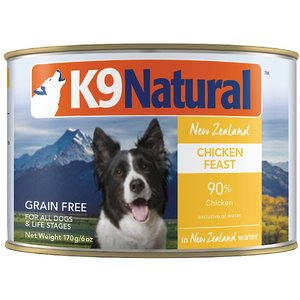 K9 Natural Cage-Free Chicken Feast Grain-Free Canned Dog Food, 6-oz, case of 12