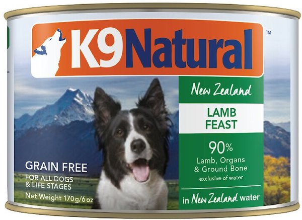 K9 Natural Grass-Fed Lamb Feast Grain-Free Canned Dog Food, 6-oz, case of 12 slide 1 of 10