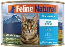 Feline Natural Beef Feast Grain-Free Canned Cat Food, 6-oz, case of 12