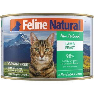 Feline Natural Lamb Feast Grain-Free Canned Cat Food, 6-oz, case of 12