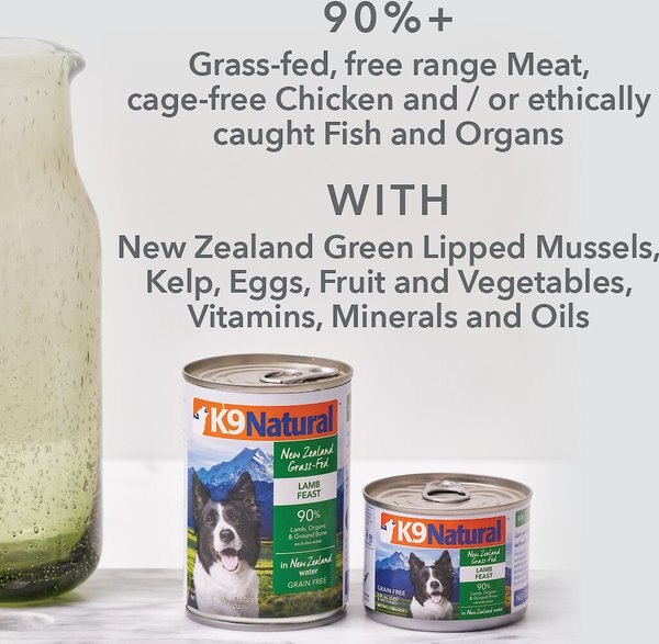 K9 NATURAL Lamb & King Salmon Grain-Free Canned Dog Food, 6-oz, case of ...