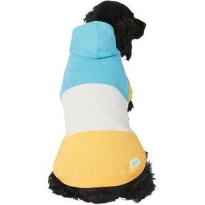 All Good Things Blocked Smiley Dog Hoodie, Multicolor, X-Small